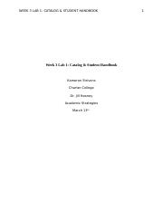 Week 3 Lab 1- Catalog & Student Handbook.docx