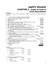 CHAPTER 3 Caselette - Audit of Cash and Cash Equivalents.doc