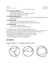 10-1 to 10-4 Review Sheet