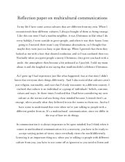 multicultural education reflection essay