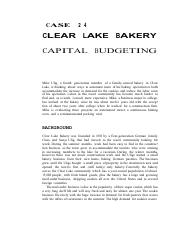 CASE 24 CLEAR LAKE BAKERY CAPITAL BUDGETING.pdf