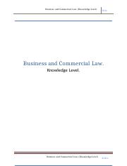 Business & Commercial Law.doc