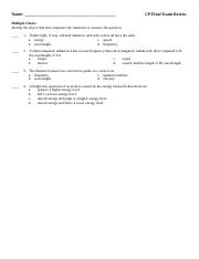 CP Chem 2014-15 Final Exam Review