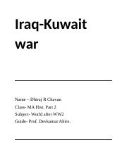 Iraq Kuwait War ( Dhiraj chavan MA2 World After WW2).docx