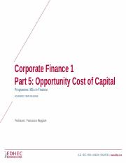 5 - Cost of Capital