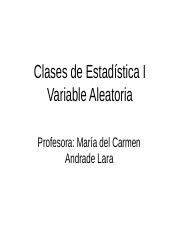 4_Clases de Estadística I VARIABLE ALEATORIA Discreta Actualizado Marzo 2019.ppt