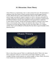 8-2 Discussion- Chaos Theory.docx