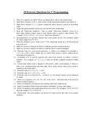 20 Exercise Questions for C Programming.pdf