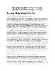 TEENAGE MUTANT NINJA TURTLES.docx