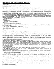 TEORIA GERAL DOS PROCEDIMENTOS ESPECIAIS - 1.docx