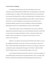 bullying research paper example