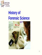 8 History of Forensic Science