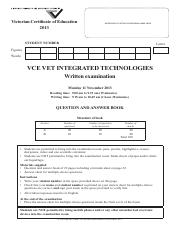 [VCE VET Integrated Technologies] 2013 VCAA Exam.pdf