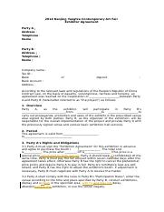 Exhibitor Agreement Template Docx