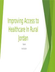 Improving Access to Healthcare In Rural Jordan (1).pptx