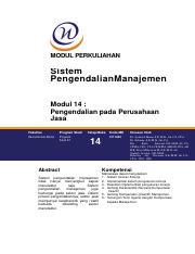 SPM.Modul 14 - Pengendalian pada Perusahaan Jasa.pdf