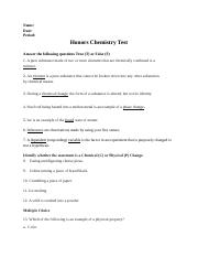 Chemistry Test Extra Credit Bhargava, Archit.docx