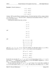 Partial Solutions