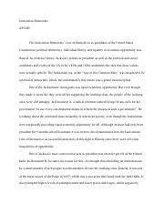 Реферат: Jacksonian Democracy Essay Research Paper DBQ