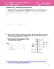 Problem solving Homework 1 Computational thinking.docx