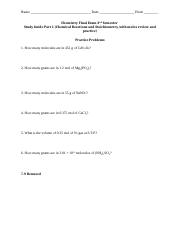 Chemistry Final Exam 2nd Semester Study Guide 2019.docx