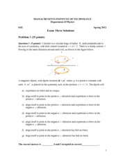 Exam 3 Spring 2012 Solution