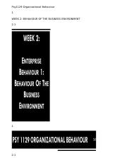OB WEEK 2 LECTURE BEHAVIOUR OF THE BUSINESS ENVIRONMENT.html