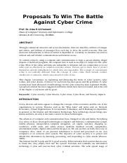 cyber crime research proposal