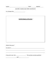 worksheet electric charge and static electricity.doc