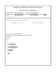 Business Calculus (I) Homework-2.doc