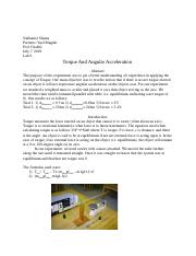 Physics Lab report 6 Torque.docx