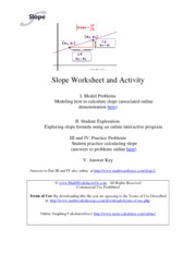 Slope Lesson + Worksheet