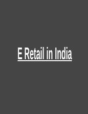 E Retail in India.pptx