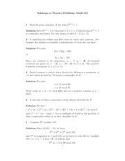 Introduction to Number Theory 312psol2