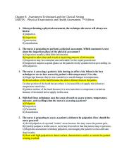 Chapter 8 Assessment Techniques and Safety in the CLinical Setting Health Assessment JARVIS 7th Edit