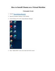 How to Install Ubuntu on a Virtual Machine - Fowler.docx