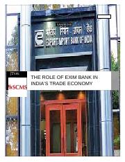 The role of Exim bank in India's Trade Economy.docx