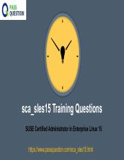 SCA in SUSE Linux Enterprise Server 15 sca_sles15 Practice Test Questions.pdf
