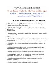 MARKETING MANAGEMENT - IIMRT - What is marketing Explain importance of marketing.pdf