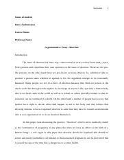 abortion topics for an essay