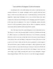 earthquake essay for students