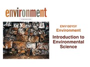 Lecture 2 Introduction to Environmental Science (I)