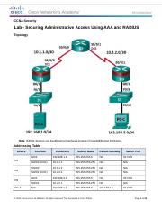 3.6.1.1 Lab - Securing Administrative Access Using AAA and RADIUS.pdf.docx