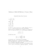 MATH 232 Spring 2012 Midterm 1 Solutions