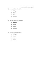 Rhetoric 1302 Practice Quiz 4