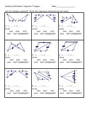 Congruent Triangles Answer Key  Geometry Practice Test Name ID 1 Proving Conguent Triangles 