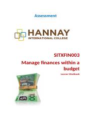 SITXFIN003 Manage Finances within a budget (2).docx