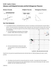 Distance and Midpoint Formula's  Pythagorean Theorem (1).docx