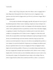 expository essay about vlogging brainly