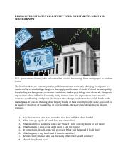 Rising Interest Rates will Affect Your Investments.docxSPRING 2022.docx